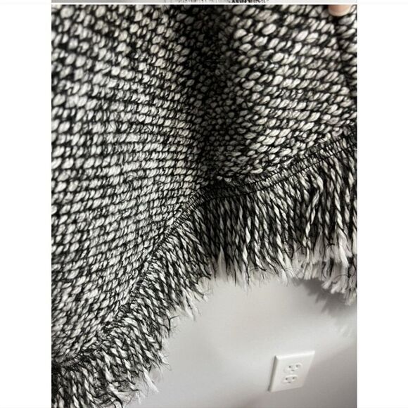 Bryn Walker Virginia Wool Blend tweed Fringed Poncho NWT - Picture 5 of 11
